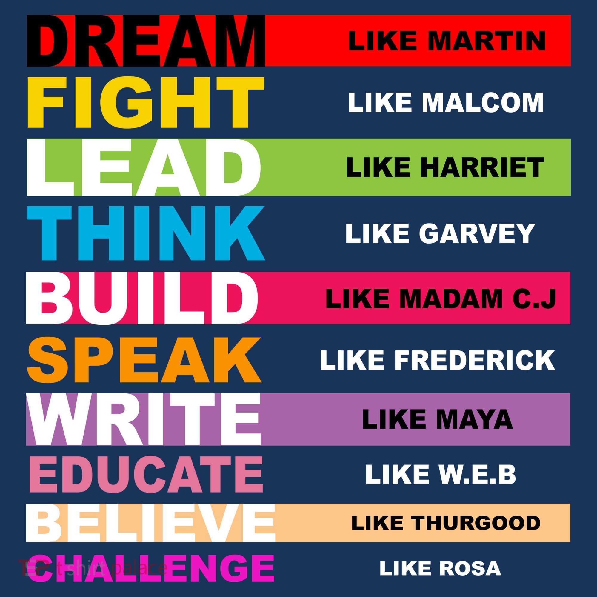 Dream Like Martin Fight Like Malcom Black History Month Mousepad