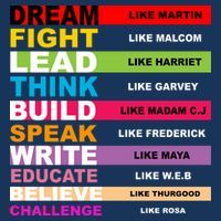 Dream Like Martin Fight Like Malcom Black History Month Women's Tank Top thumb 5