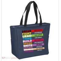 Dream Like Martin Fight Like Malcom Black History Month Tote Bag thumb 2