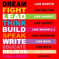 Dream Like Martin Fight Like Malcom Black History Month Santa Hat thumb 1