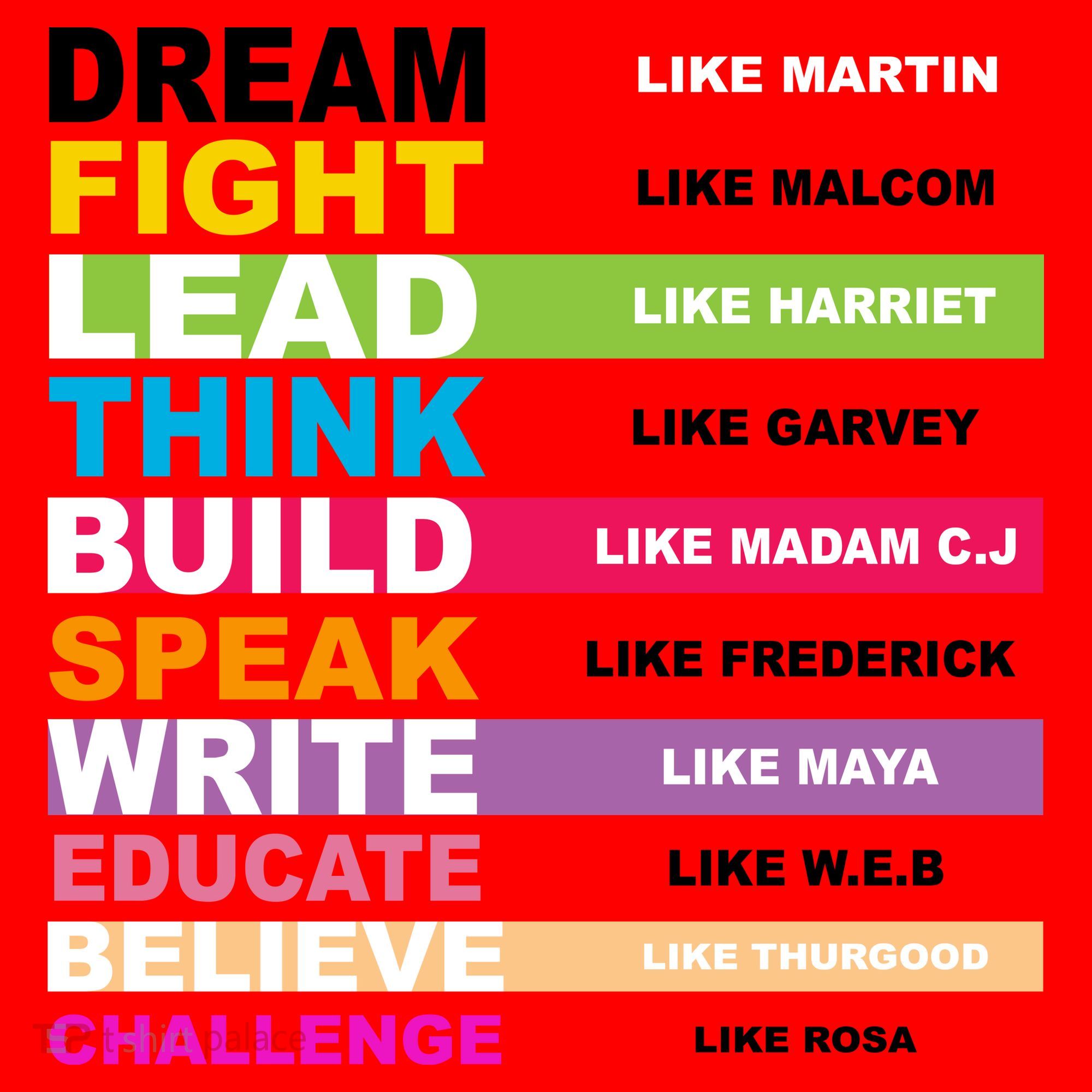 Dream Like Martin Fight Like Malcom Black History Month Santa Hat