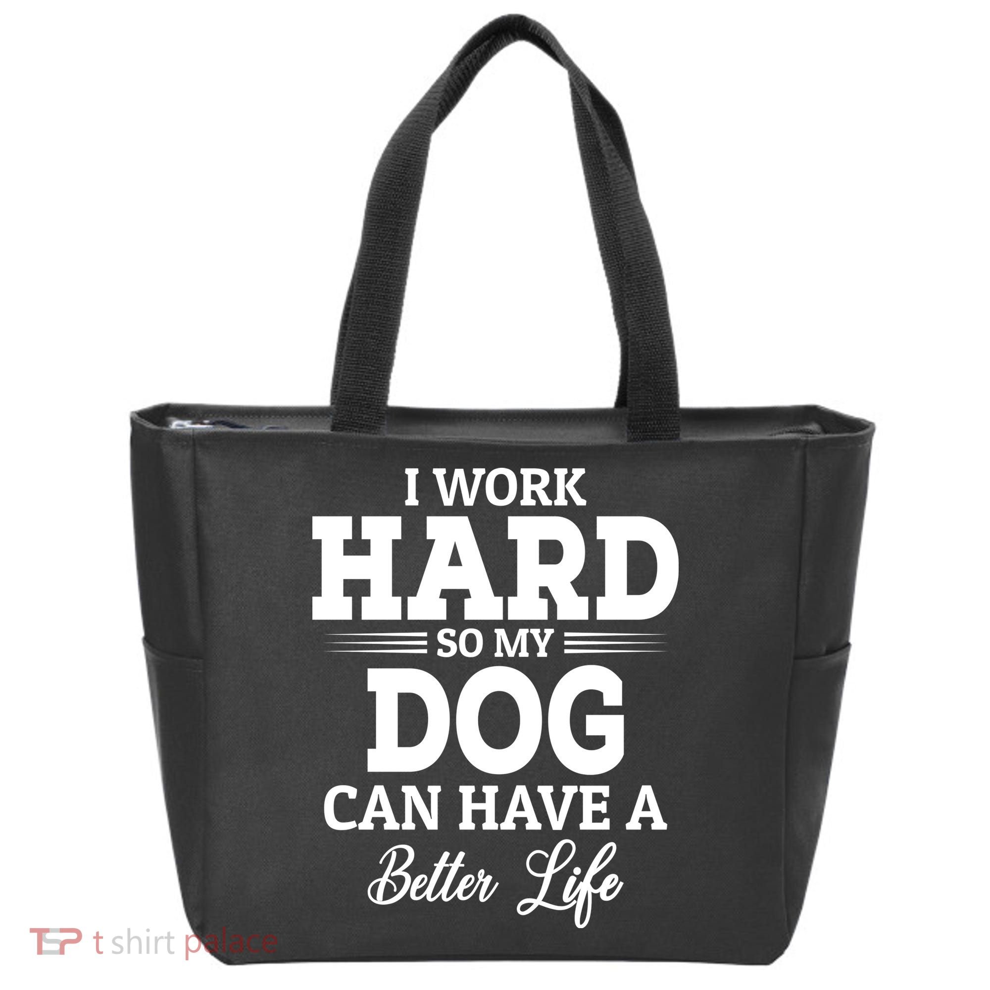 Dog Lovers Motivational Quote Tote Bag