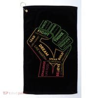 Dream Like Martin Lead Like Harriet Black History Pride Golf Towel thumb 0