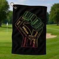 Dream Like Martin Lead Like Harriet Black History Pride Golf Towel thumb 1