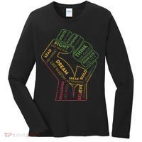 Dream Like Martin Lead Like Harriet Black History Pride Women's Long Sleeve Shirt thumb 0
