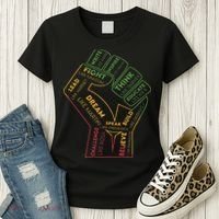 Dream Like Martin Lead Like Harriet Black History Pride Women's T-Shirt thumb 3