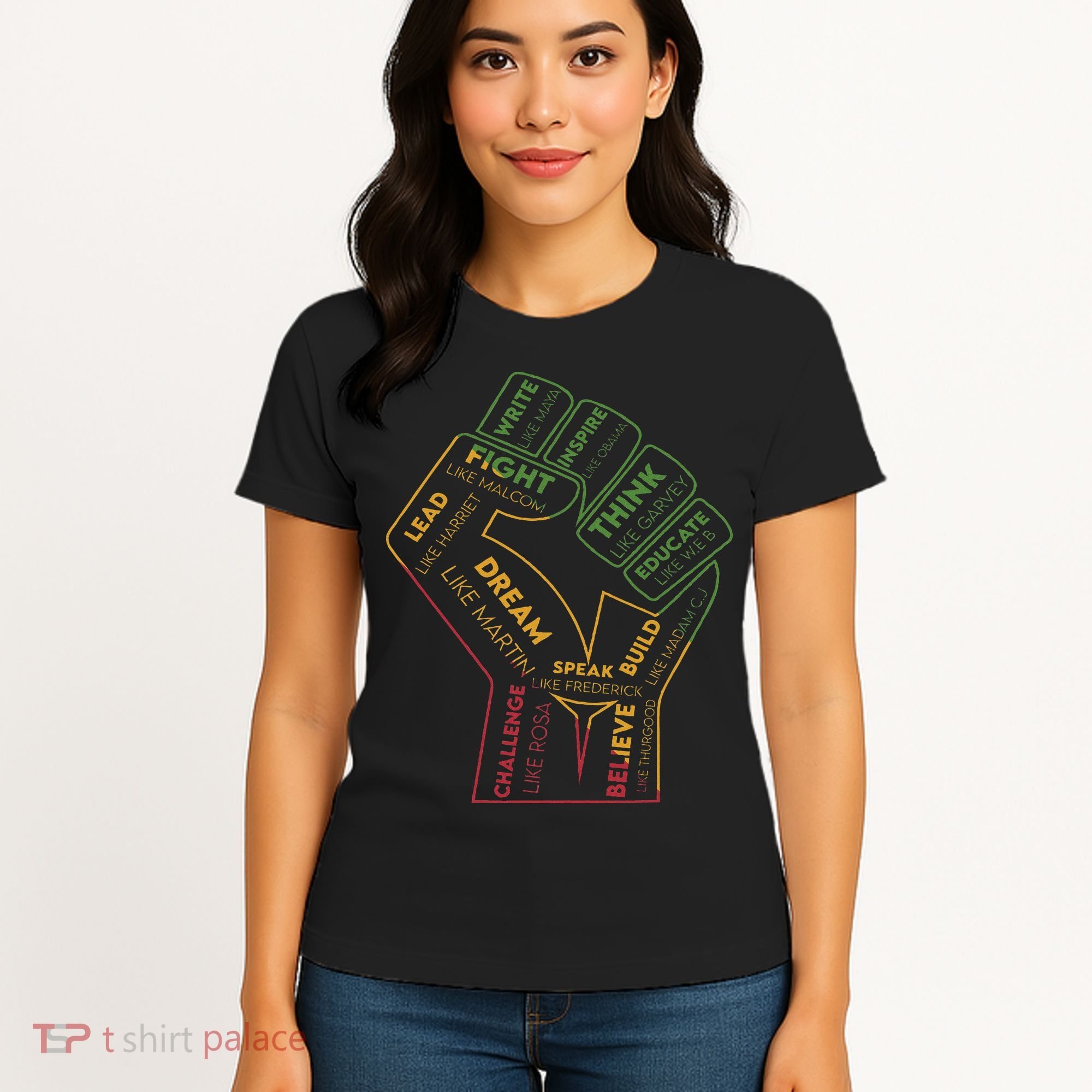 Dream Like Martin Lead Like Harriet Black History Pride Women's T-Shirt