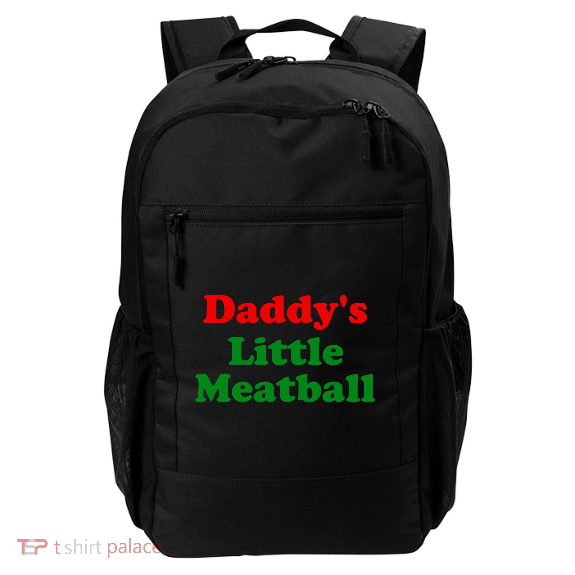 Daddys Little Meatball Funny Italian Joke Backpack