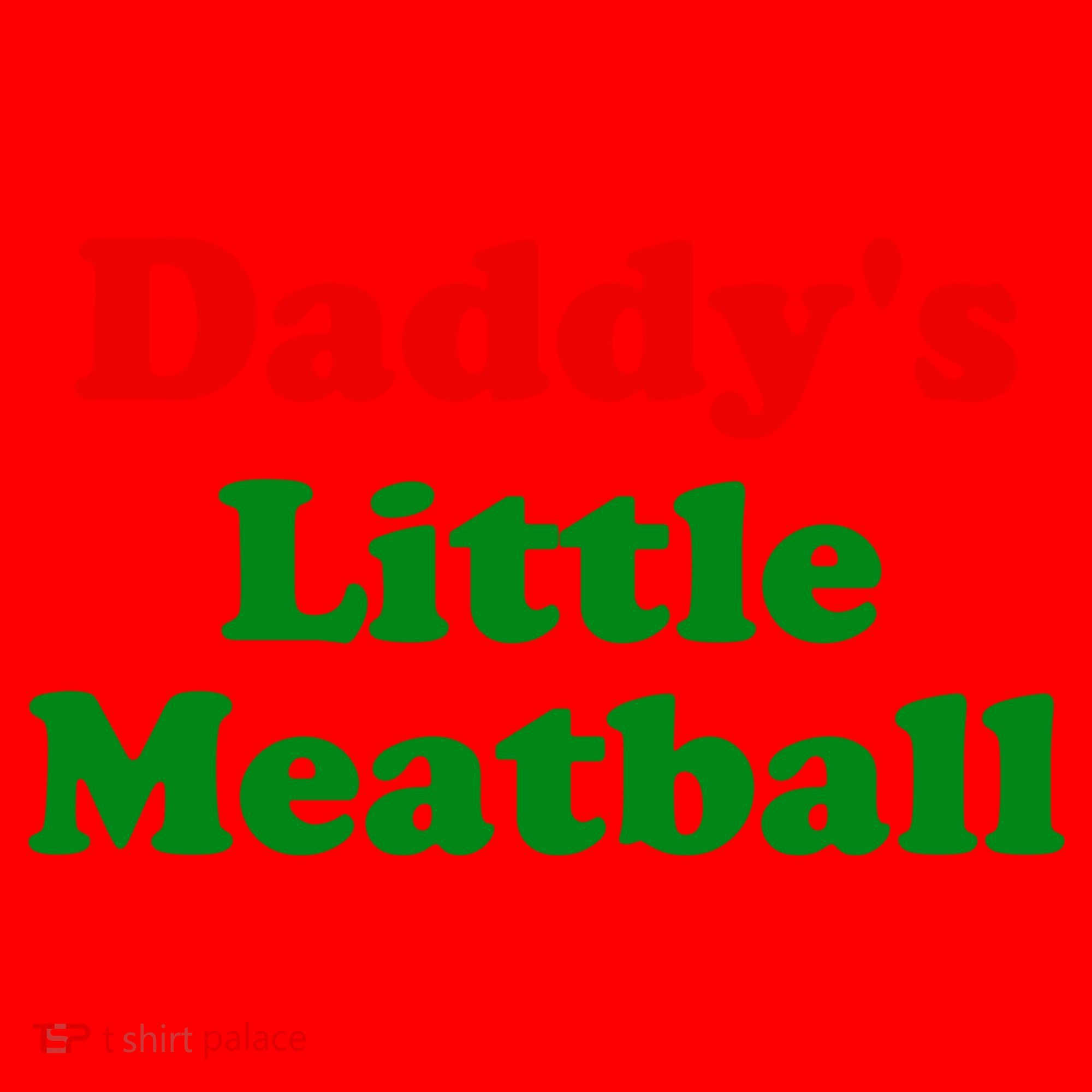 Daddys Little Meatball Funny Italian Joke Santa Hat
