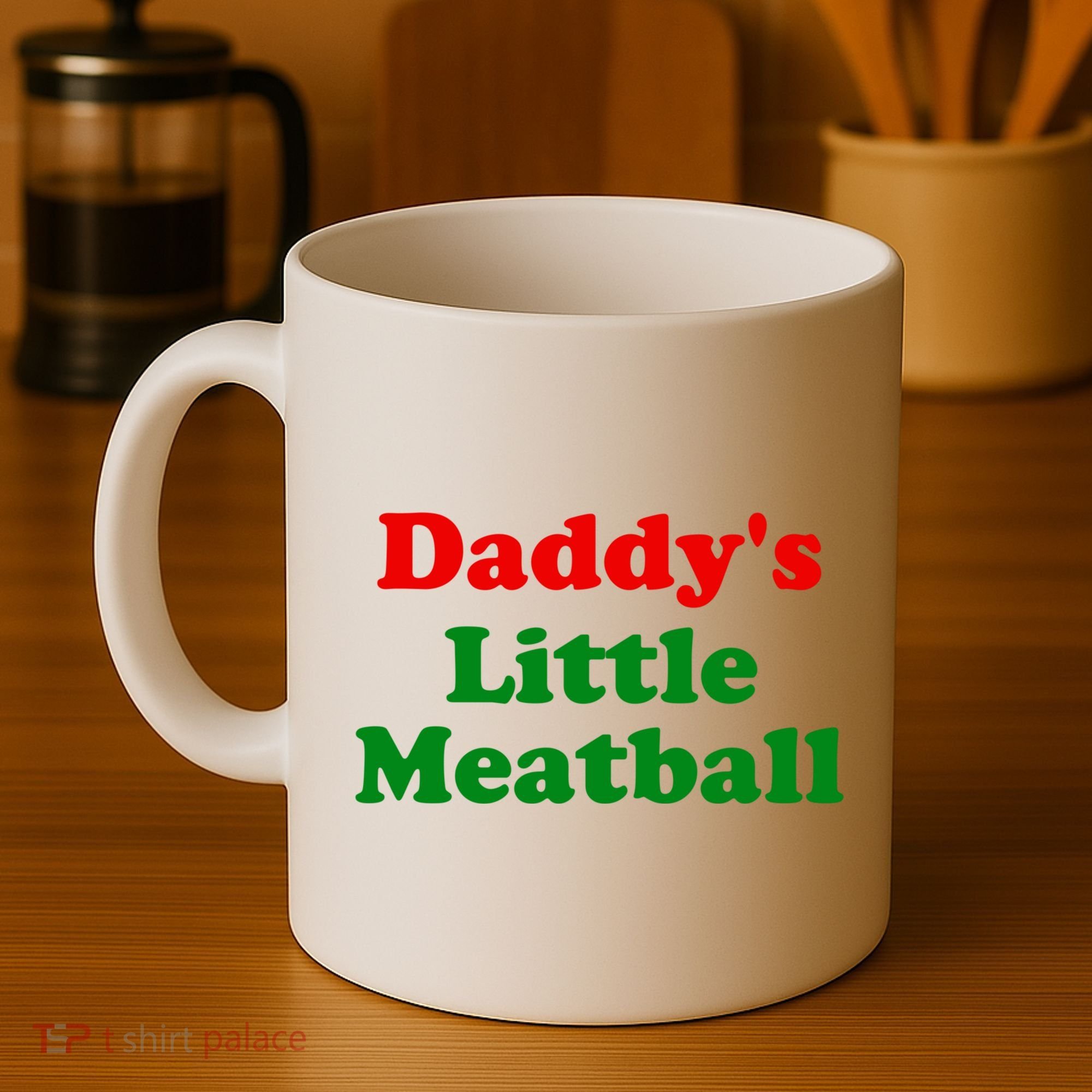 Daddys Little Meatball Funny Italian Joke Coffee Mug