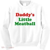 Daddys Little Meatball Funny Italian Joke Kids Sweatshirt thumb 0