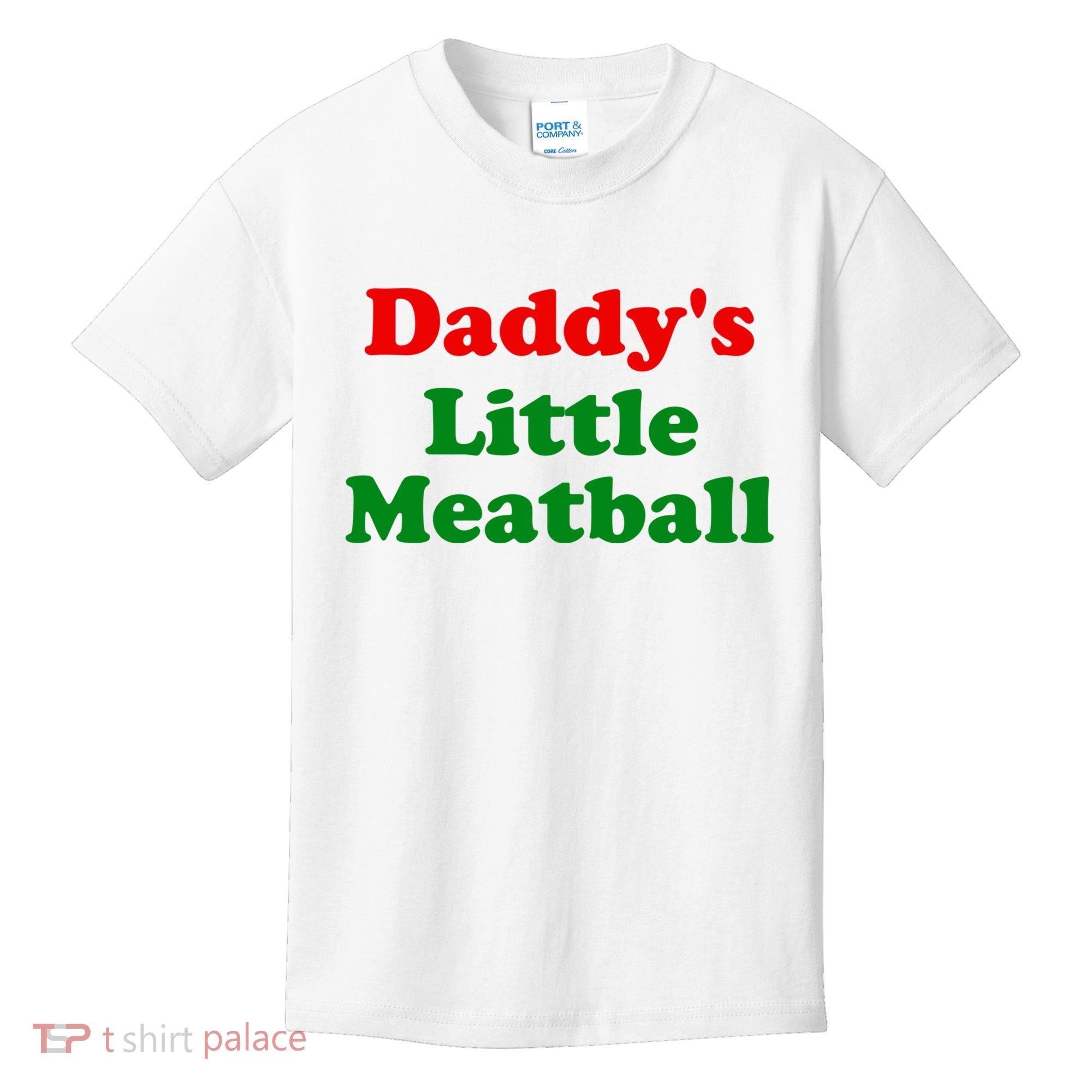 Daddys Little Meatball Funny Italian Joke Kids T-Shirt