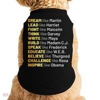 Dream Like Martin Lead Like Harriet Black History Month Doggie Tank thumb 0
