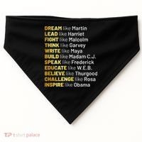 Dream Like Martin Lead Like Harriet Black History Month USA-Made Doggie Bandana thumb 0
