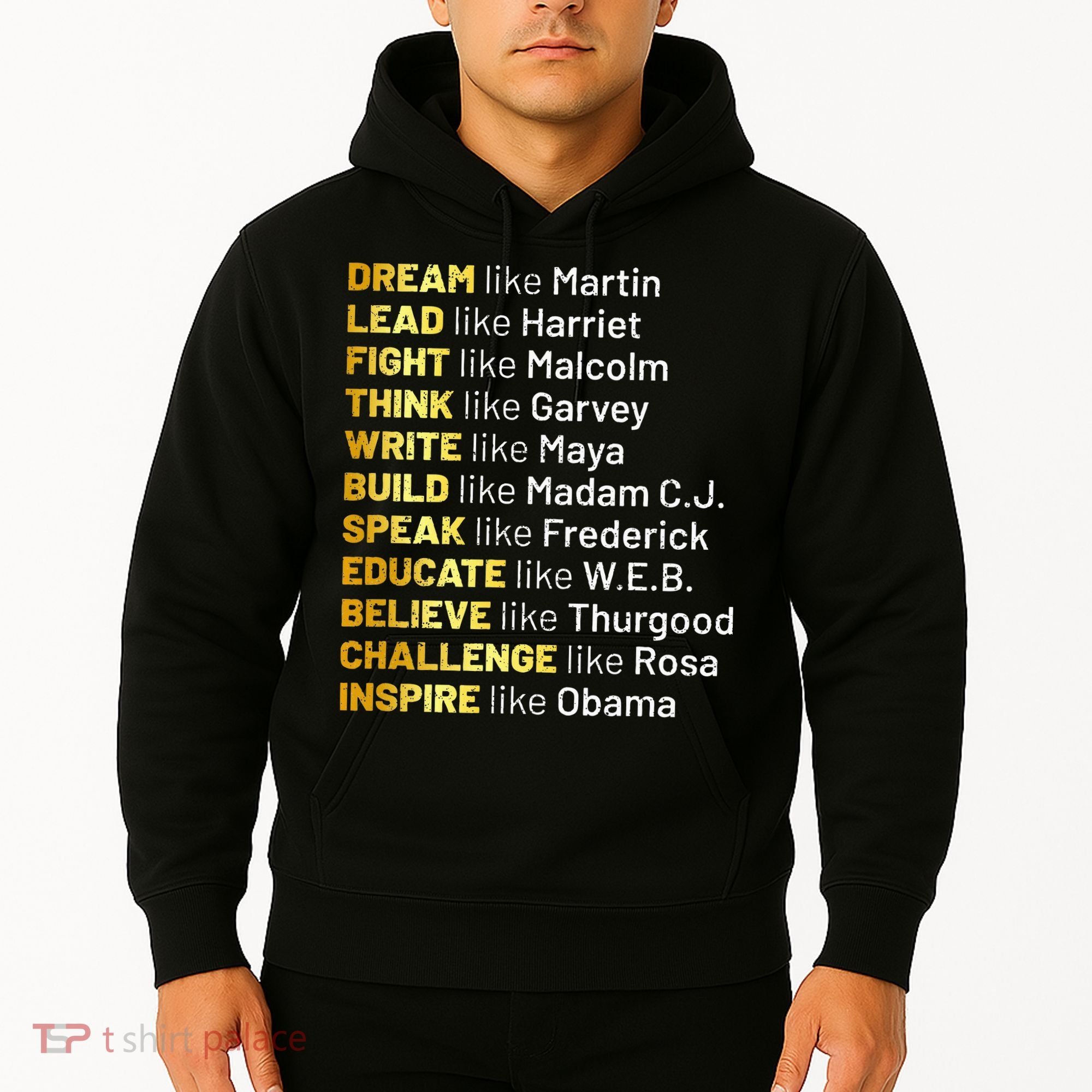 Dream Like Martin Lead Like Harriet Black History Month Hoodie