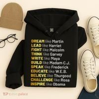 Dream Like Martin Lead Like Harriet Black History Month Hoodie thumb 4