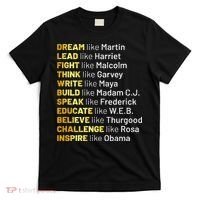 Dream Like Martin Lead Like Harriet Black History Month T-Shirt thumb 0