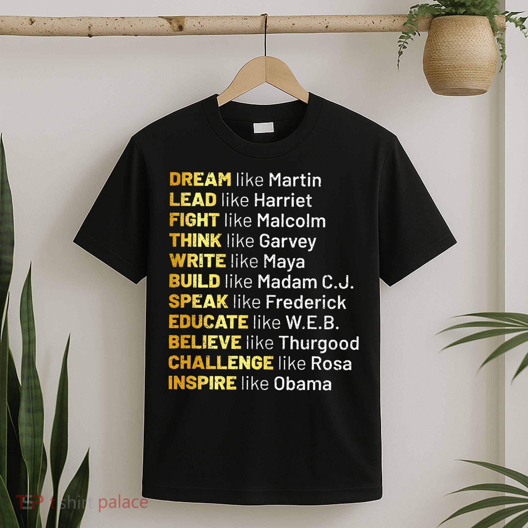 Dream Like Martin Lead Like Harriet Black History Month T-Shirt