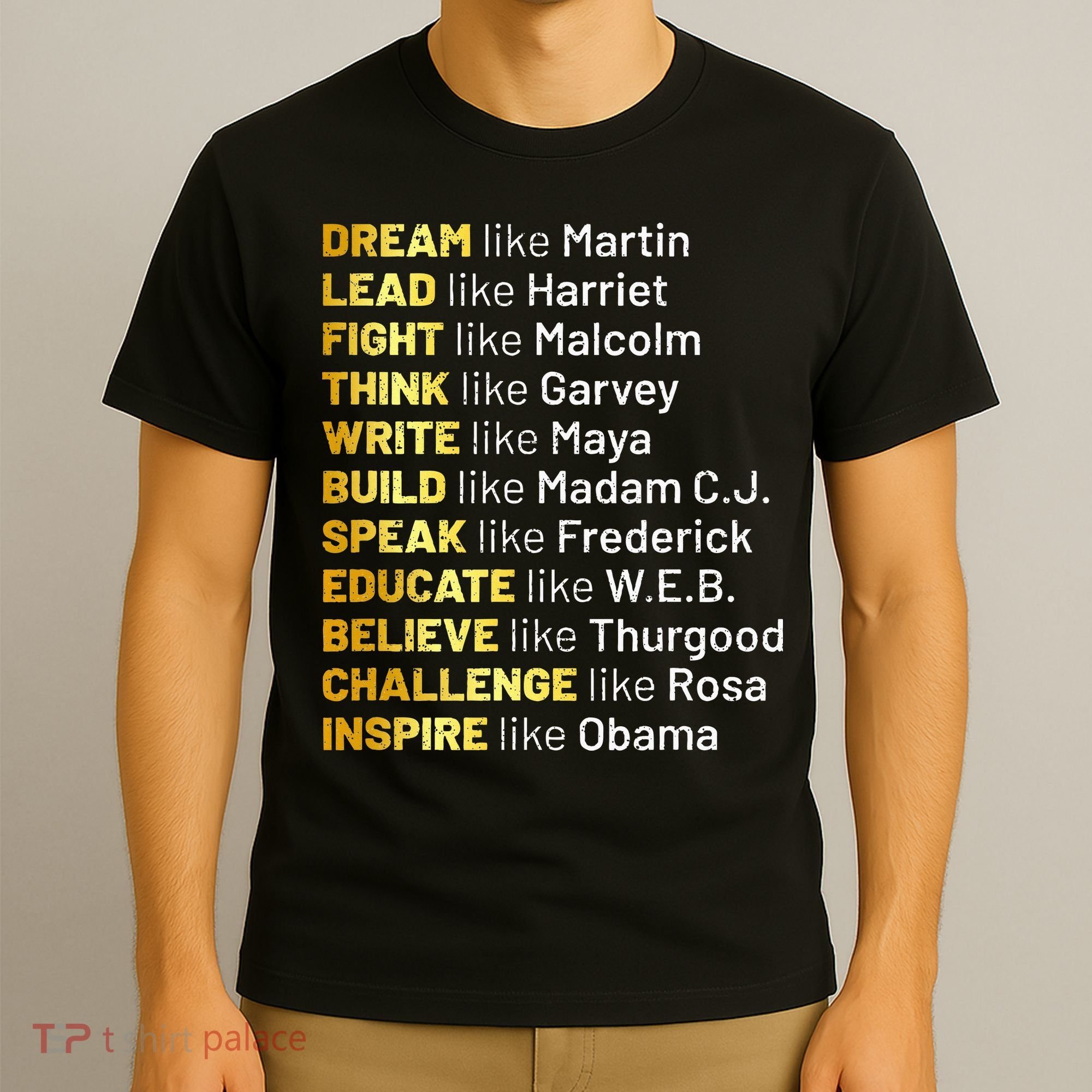 Dream Like Martin Lead Like Harriet Black History Month T-Shirt