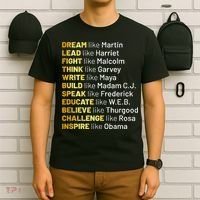 Dream Like Martin Lead Like Harriet Black History Month T-Shirt thumb 6