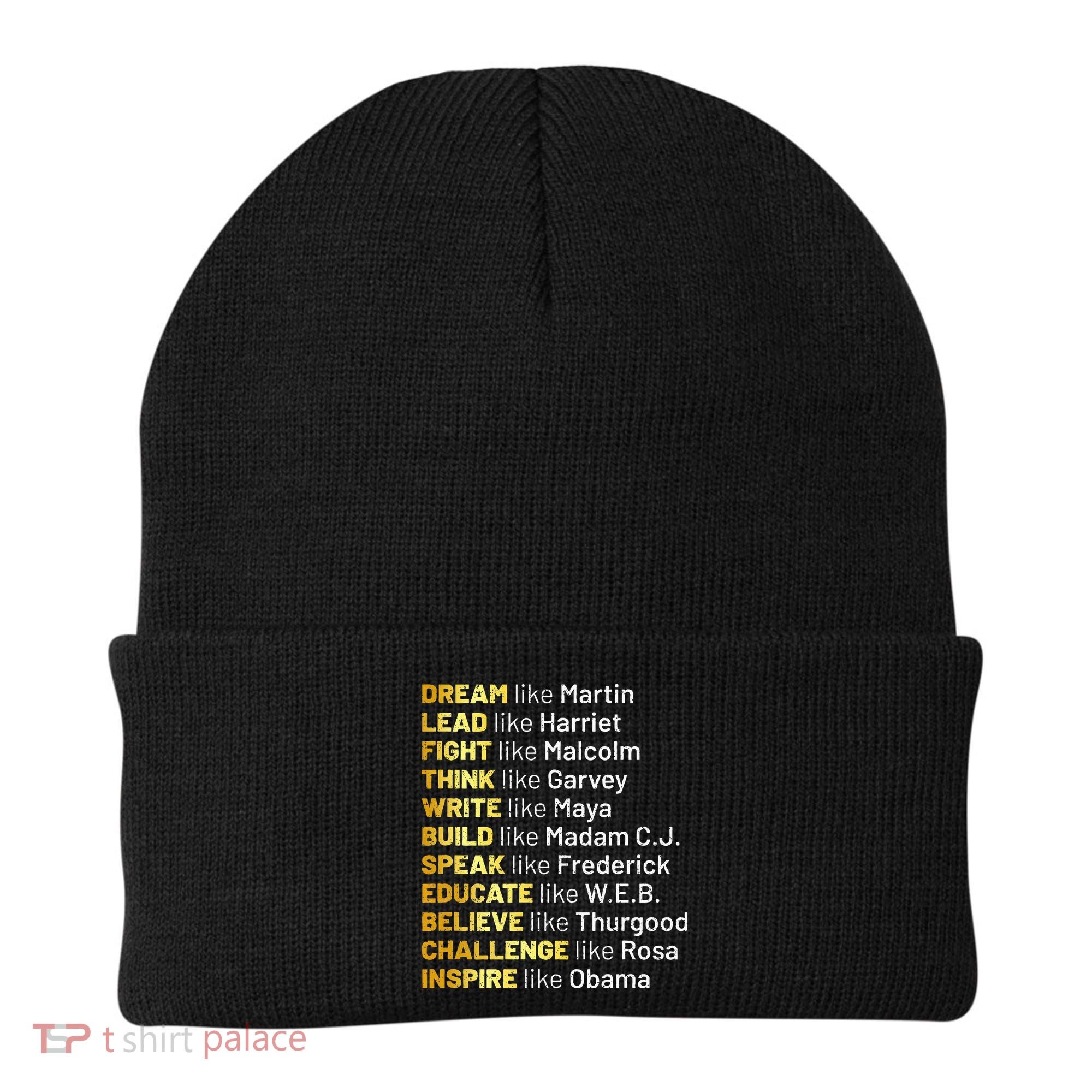 Dream Like Martin Lead Like Harriet Black History Month Beanie