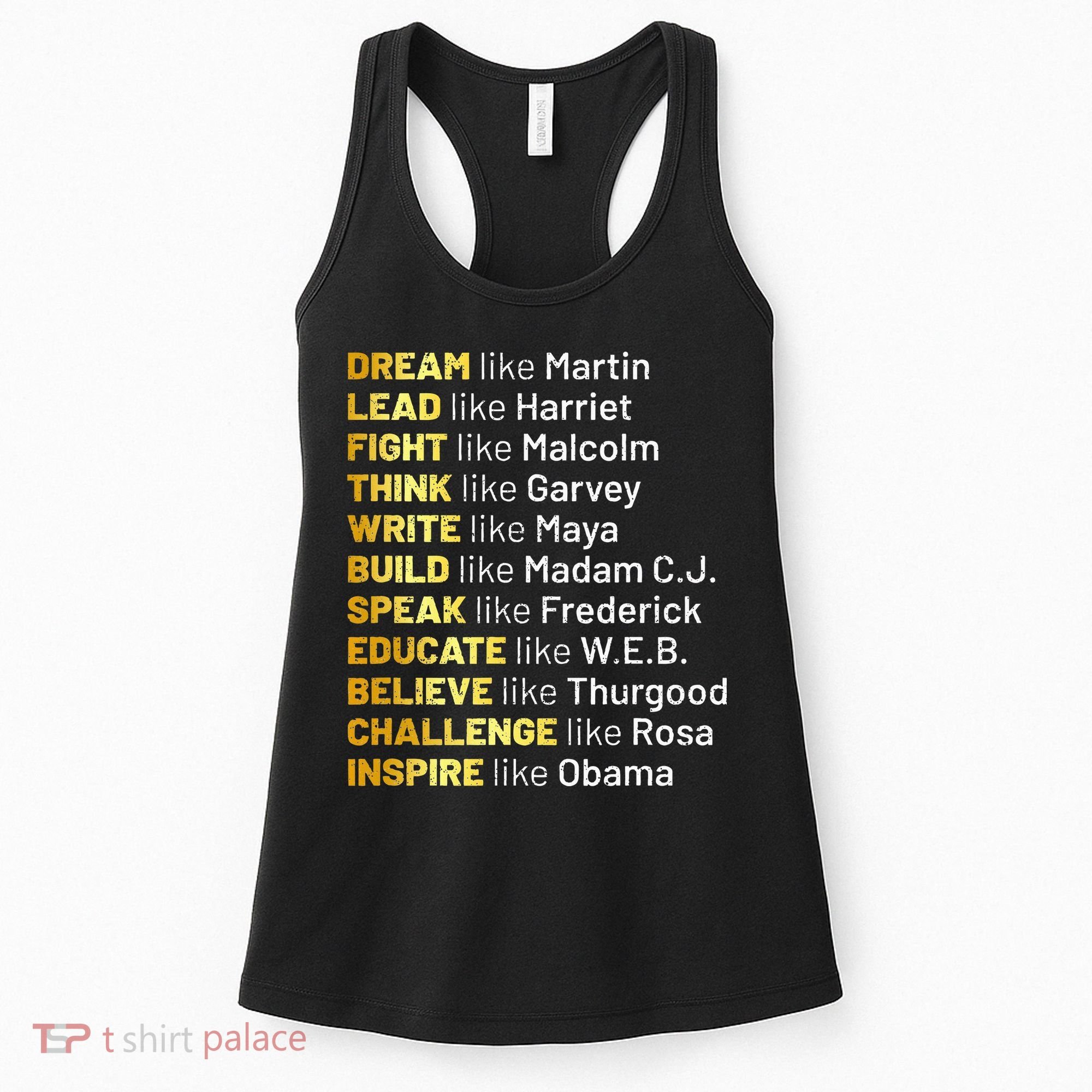 Dream Like Martin Lead Like Harriet Black History Month Women's Tank Top
