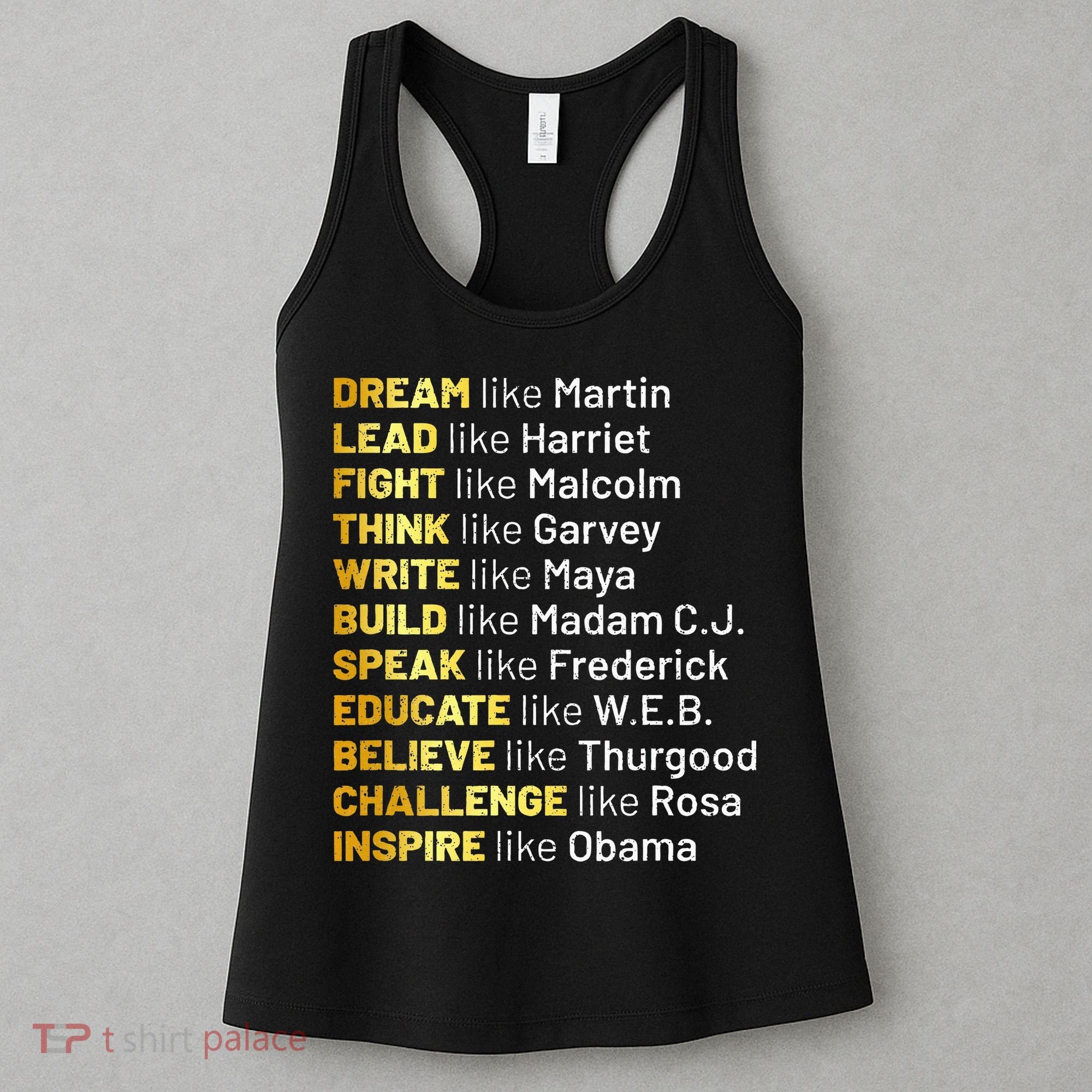 Dream Like Martin Lead Like Harriet Black History Month Women's Tank Top