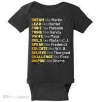 Dream Like Martin Lead Like Harriet Black History Month Baby Bodysuit thumb 0