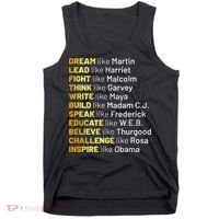 Dream Like Martin Lead Like Harriet Black History Month Tank Top thumb 0