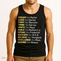Dream Like Martin Lead Like Harriet Black History Month Tank Top thumb 3