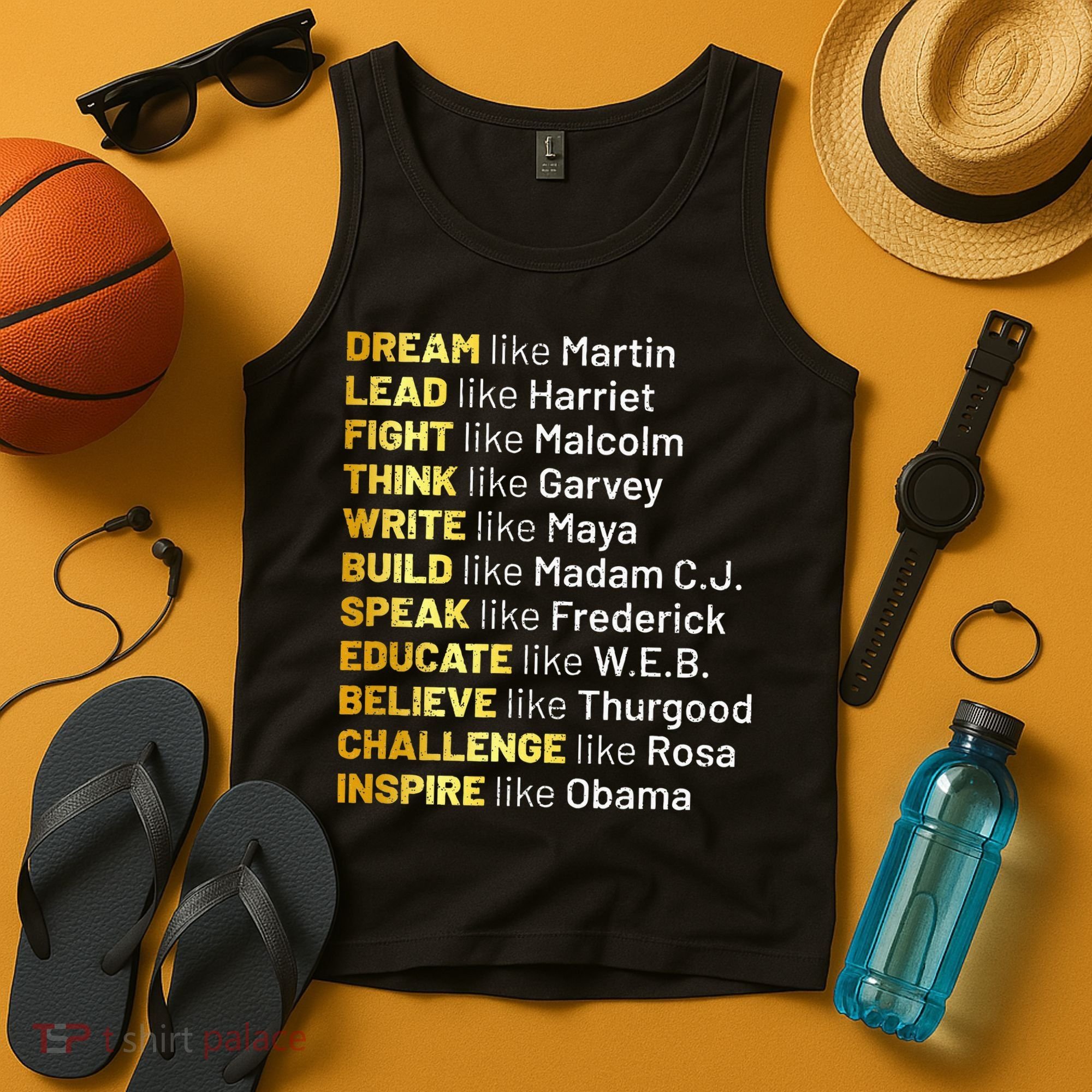 Dream Like Martin Lead Like Harriet Black History Month Tank Top
