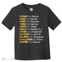 Dream Like Martin Lead Like Harriet Black History Month Toddler T-Shirt thumb 0