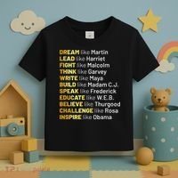 Dream Like Martin Lead Like Harriet Black History Month Toddler T-Shirt thumb 3