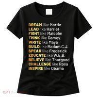 Dream Like Martin Lead Like Harriet Black History Month Women's T-Shirt thumb 0
