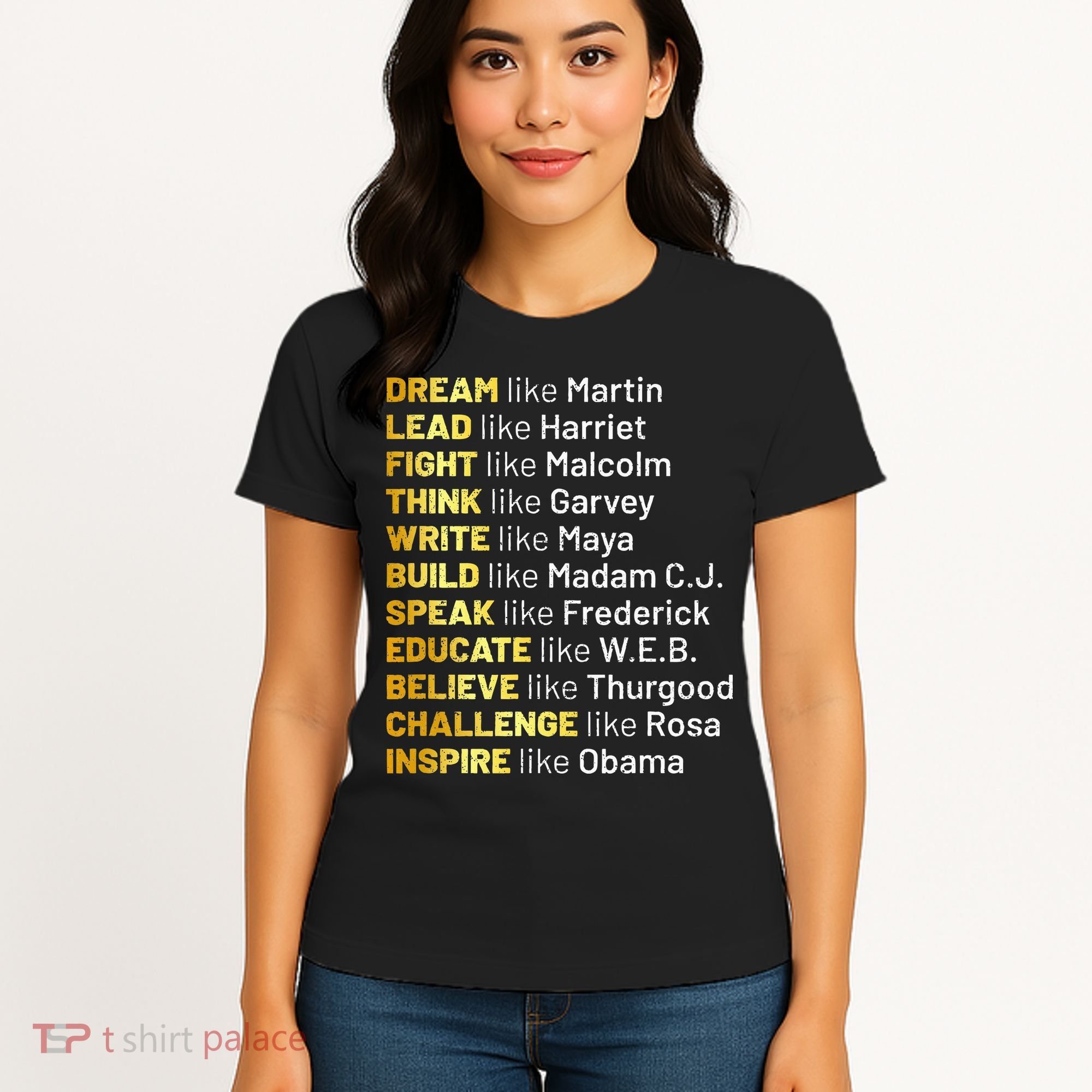 Dream Like Martin Lead Like Harriet Black History Month Women's T-Shirt