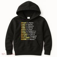 Dream Like Martin Lead Like Harriet Black History Month Kids Hoodie thumb 0