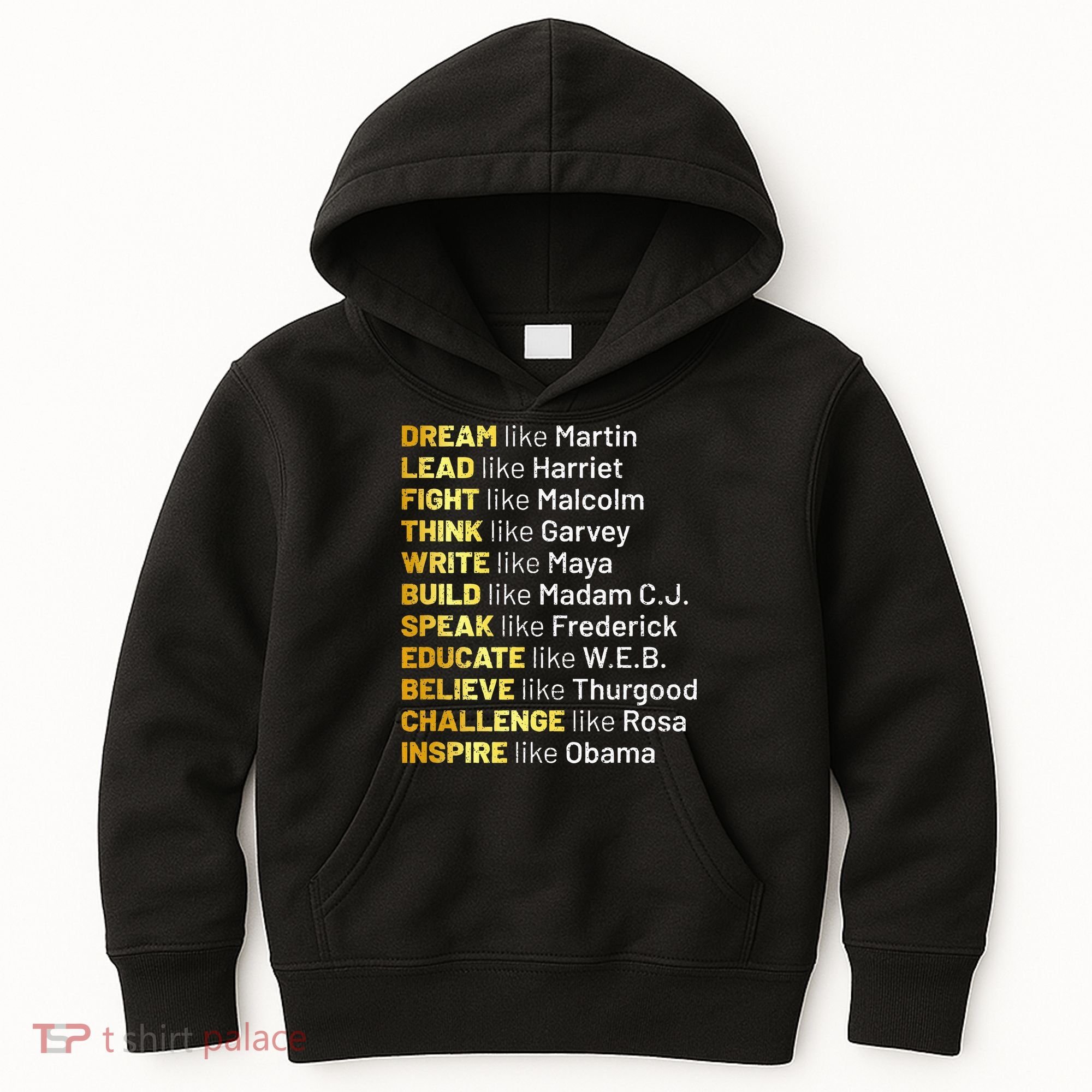 Dream Like Martin Lead Like Harriet Black History Month Kids Hoodie