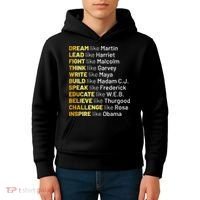 Dream Like Martin Lead Like Harriet Black History Month Kids Hoodie thumb 4