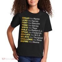 Dream Like Martin Lead Like Harriet Black History Month Kids T-Shirt thumb 2
