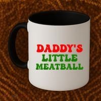 Daddys Little Meatball Funny Italian Dad Joke Coffee Mug thumb 2