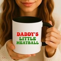 Daddys Little Meatball Funny Italian Dad Joke Coffee Mug thumb 3