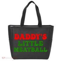 Daddys Little Meatball Funny Italian Dad Joke Tote Bag thumb 0