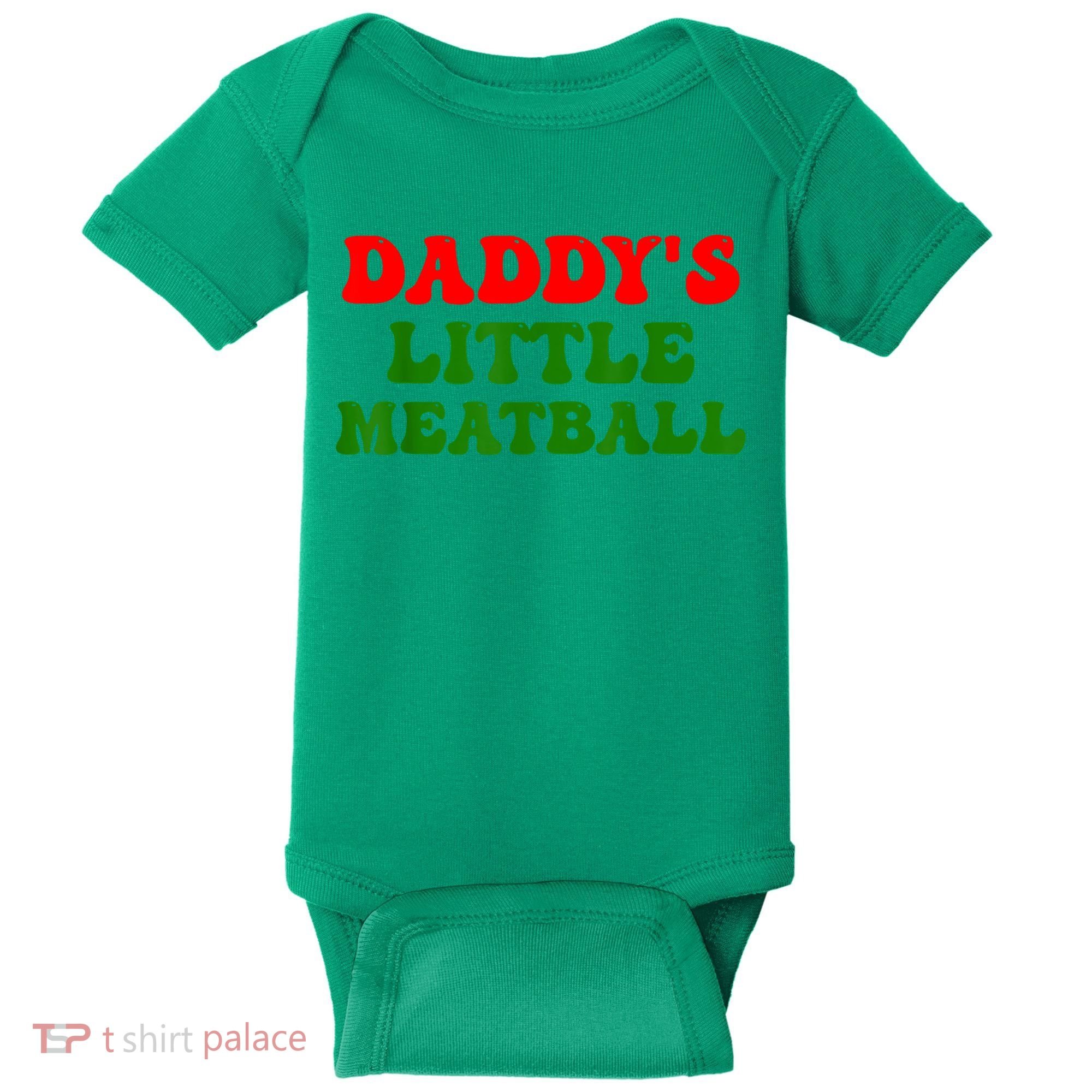 Daddys Little Meatball Funny Italian Dad Joke Baby Bodysuit