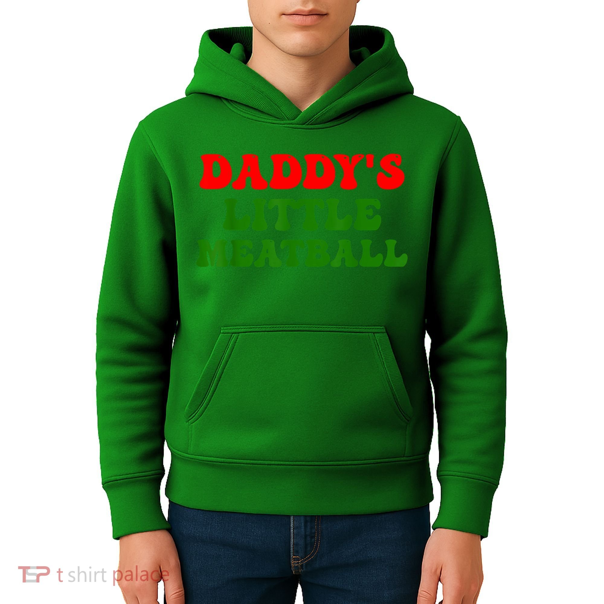 Daddys Little Meatball Funny Italian Dad Joke Kids Hoodie