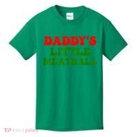 Daddys Little Meatball Funny Italian Dad Joke Kids T-Shirt thumb 0
