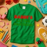 Daddys Little Meatball Funny Italian Dad Joke Kids T-Shirt thumb 3