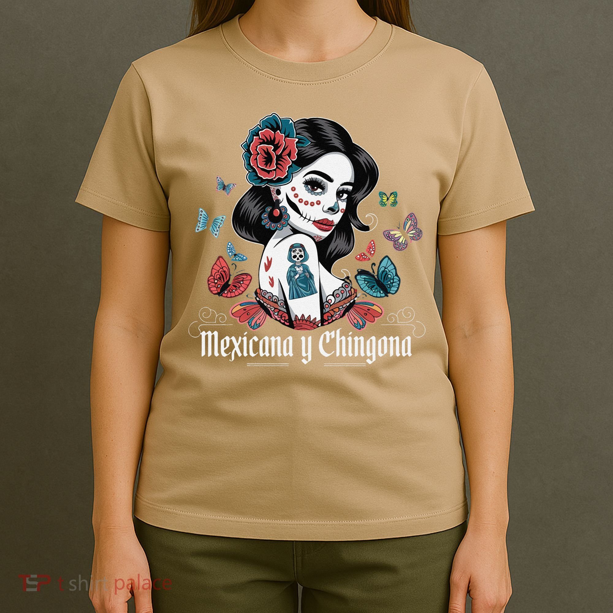 De Los Muertos La Catrina Day Of The Dead Sugar Skull Women T-Shirt