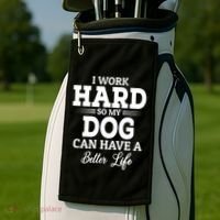 Dog Lovers Motivation Quote Golf Towel thumb 2