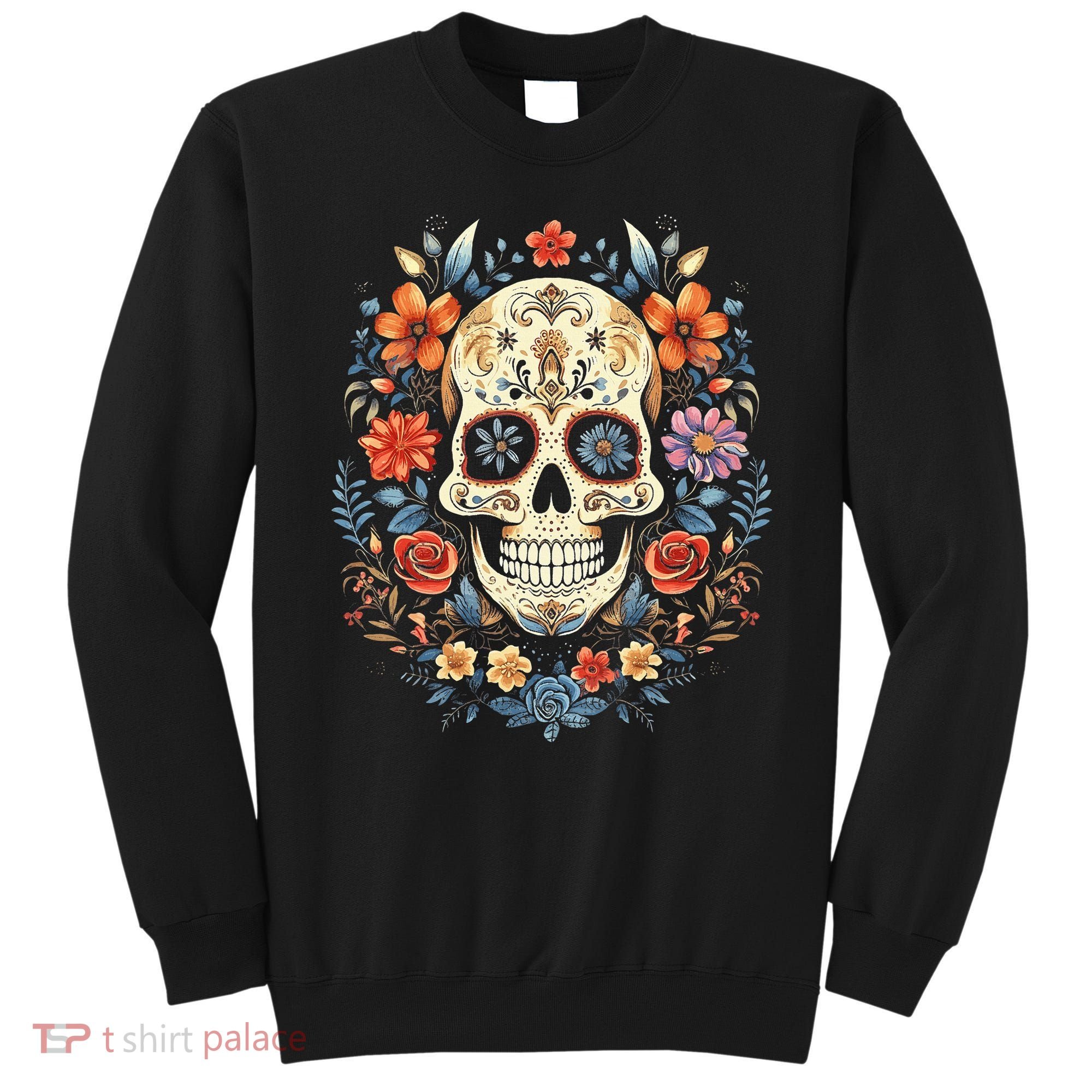 De Los Muertos Day of the Dead Sugar Skull Sweatshirt