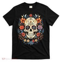 De Los Muertos Day of the Dead Sugar Skull T-Shirt thumb 0